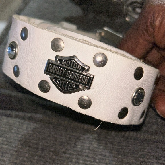 Harley-Davidson Accessories - Harley-Davidson White Belt with Silver Accents